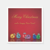 Kleurrijke kerstversiering servetten (Voorkant)