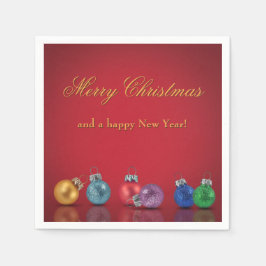 Kleurrijke kerstversiering servetten