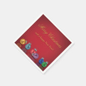 Kleurrijke kerstversiering servetten (Hoek)