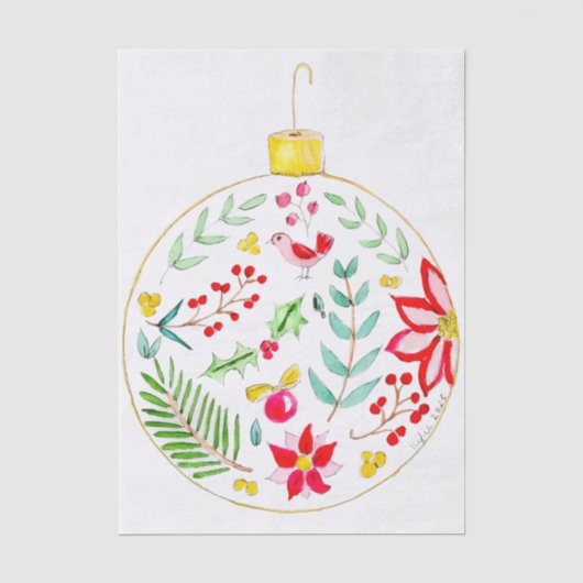 Kleurrijke Kerstversiering Tissuepapier (Voorkant)
