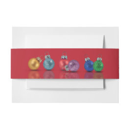 Kleurrijke kerstversiering uitnodigingen wikkel