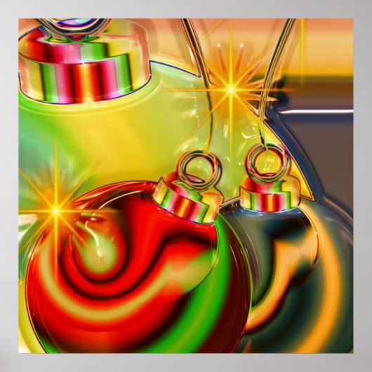 Kleurrijke kerstversiering weerspiegelde decoratie (Voorkant)