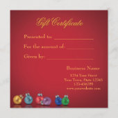 Kleurrijke kerstversieringen - Cadeaubonnen (Achterkant)