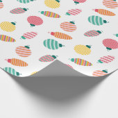 Kleurrijke kerstversieringen cadeaupapier (Hoek)