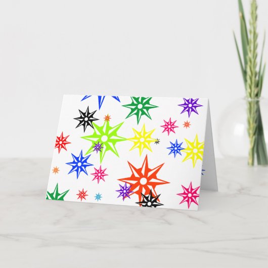 Kleurrijke Kerstversieringen Feestdagen Kaart (Voorkant)