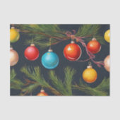 Kleurrijke kerstversieringen Hanging on Tree Tissuepapier (Voorkant)