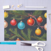 Kleurrijke kerstversieringen Hanging on Tree Tissuepapier (Craft)