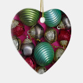 Kleurrijke kerstversieringen keramisch ornament (Rechts)