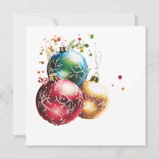 Kleurrijke kerstversieringen met glitters feestdagenkaart