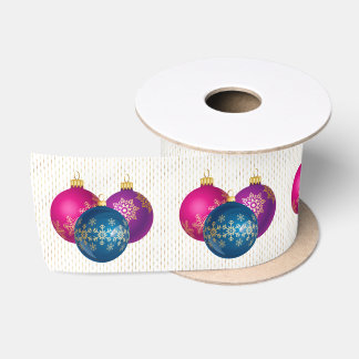 Kleurrijke kerstversieringen satijnen lint