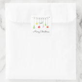 Kleurrijke Kerstversieringen Vierkante Sticker (Tas)