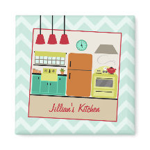 Kleurrijke Keuken Retro Magneet