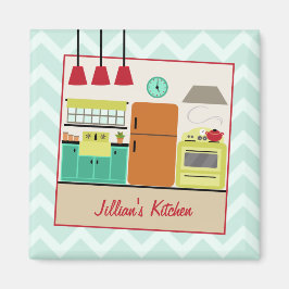 Kleurrijke Keuken Retro Magneet