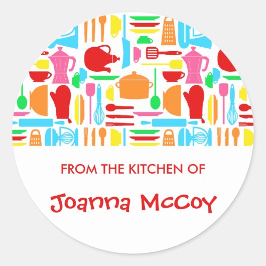 Kleurrijke keuken Uit de keuken van Stickers (Voorkant)