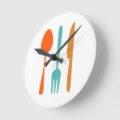 Kleurrijke keukengerei uit de middeleeuwse moderne ronde klok (Hoek)