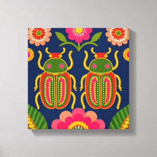 Kleurrijke Kever Muur Kunst Canvas Print – Symmetr