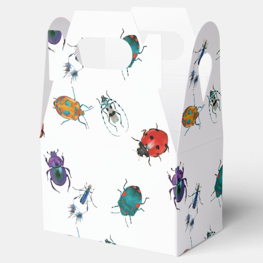 Kleurrijke kevers bedankdoosjes (Geopend)