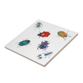 Kleurrijke kevers tegeltje (Zijkant)