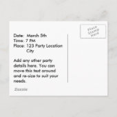 Kleurrijke Keyboard Easy Party Uitnodigingen (Achterkant)