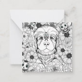 KLEURRIJKE Kids Klas Valentijnsdag Bij Hond Puppy Notitiekaartje (Achterkant)