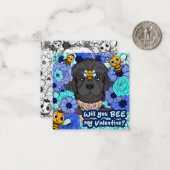 KLEURRIJKE Kids Klas Valentijnsdag Bij Hond Puppy Notitiekaartje (Voorkant / Achterkant in situ)