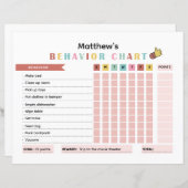 Kleurrijke KidsBehavior Chart voor het verbeteren  (Voorkant / Achterkant)