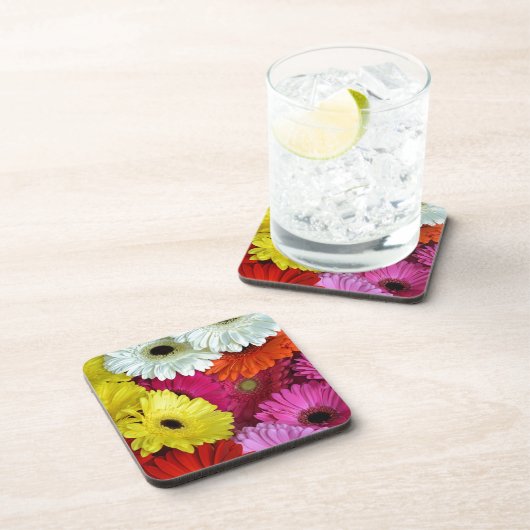 Kleurrijke kierbloemen bier onderzetter (Rechterzijde)