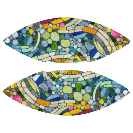 Kleurrijke kiezelstenen mozaïek kunst american football (Panelen)