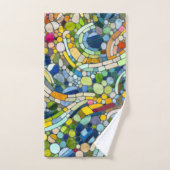 Kleurrijke kiezelstenen mozaïek kunst bad handdoek (Handdoek)
