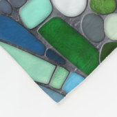 Kleurrijke kiezelstenen mozaïek kunst fleece deken (Hoek)