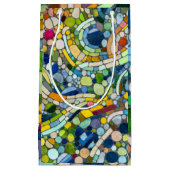 Kleurrijke kiezelstenen mozaïek kunst klein cadeauzakje (Voorkant)