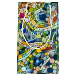 Kleurrijke kiezelstenen mozaïek kunst klein cadeauzakje