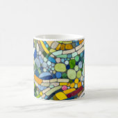 Kleurrijke kiezelstenen mozaïek kunst koffiemok (Center)