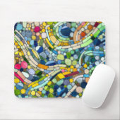 Kleurrijke kiezelstenen mozaïek kunst muismat (Met muis)
