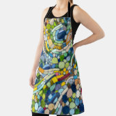 Kleurrijke kiezelstenen mozaïek kunst schort (Insitu)