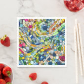 Kleurrijke kiezelstenen mozaïek kunst servet (Insitu)