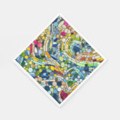 Kleurrijke kiezelstenen mozaïek kunst servet (Hoek)