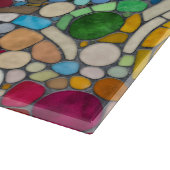 Kleurrijke kiezelstenen mozaïek kunst snijplank (Hoek)