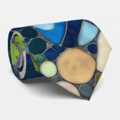 Kleurrijke kiezelstenen mozaïek kunst stropdas (Opgerold)