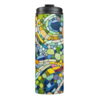 Kleurrijke kiezelstenen mozaïek kunst