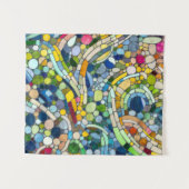 Kleurrijke kiezelstenen mozaïek kunst wandkleed (Voorkant (horizontaal))