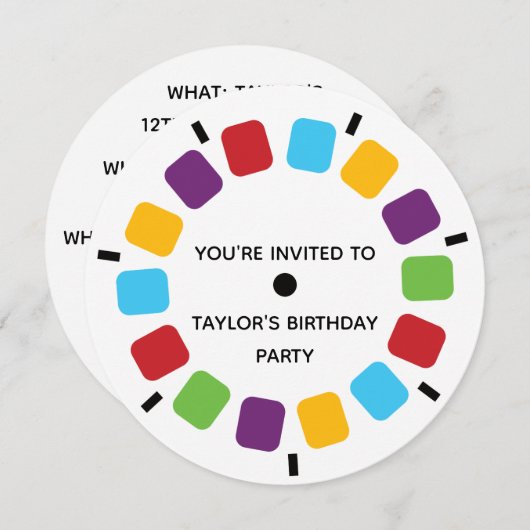 Kleurrijke kijkmeester Reel Retro Modern Kaart (Voorkant / Achterkant)