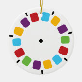 Kleurrijke kijkmeester Reel Retro Modern Keramisch Ornament (Voorkant)