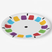 Kleurrijke kijkmeester Reel Retro Modern Papieren Bordje (Gekanteld)