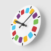 Kleurrijke kijkmeester Reel Retro Modern Ronde Klok (Hoek)