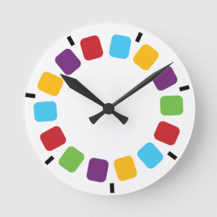 Kleurrijke kijkmeester Reel Retro Modern Ronde Klok