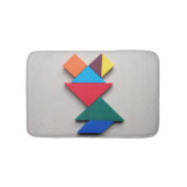Kleurrijke kikker Tangram Badmat (Voorkant)