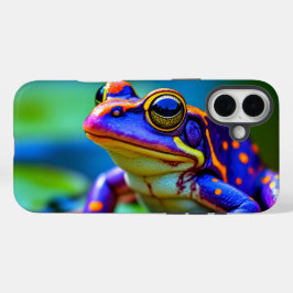 Kleurrijke kikker telefoonhoesje iPhone 16 plus hoesje