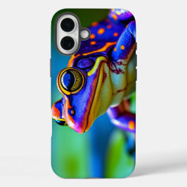 Kleurrijke kikker telefoonhoesje iPhone 16 plus hoesje