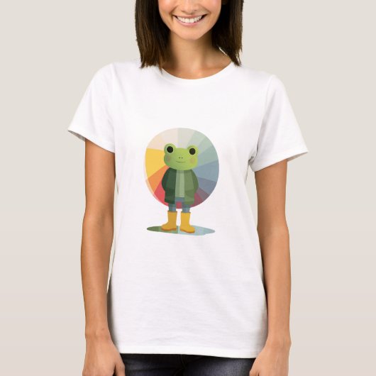 Kleurrijke Kikker Vriend T-shirt (Voorkant)
